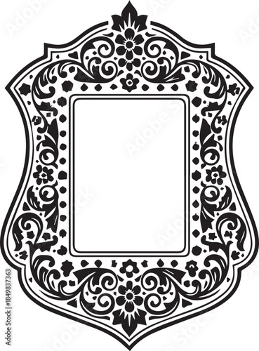 frame with floral ornament