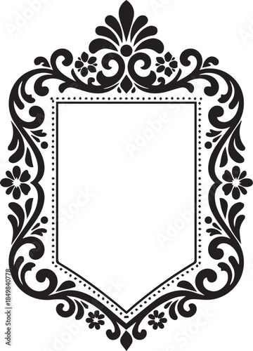 decorative frame with floral ornament
