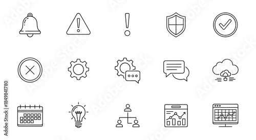 Hand drawn icons set for business management and strategy concept vector illustration