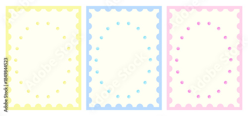 Watercolor pastel frame with cute doodle borders, perfect for kids' photos, school projects, and dreamy hand-drawn designs with soft crayon textures and playful colors.