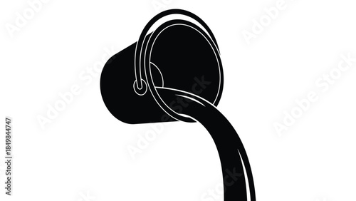 A black illustration of headphones on a white background, viewed from the side