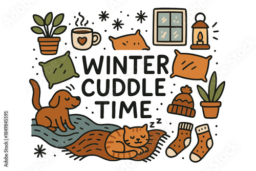 Winter Cuddle Scene.