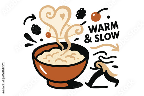 Steaming Porridge Hearts.