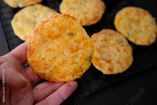 Crispy Cheddar Savory Cookies – Golden Baked Snack