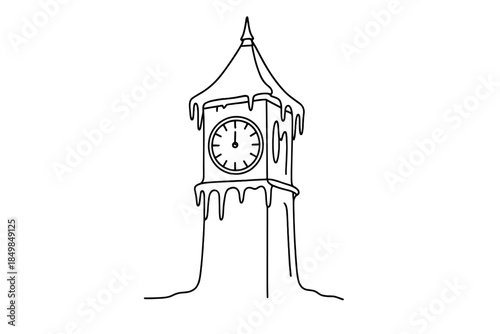 Frosted Midnight Clock.