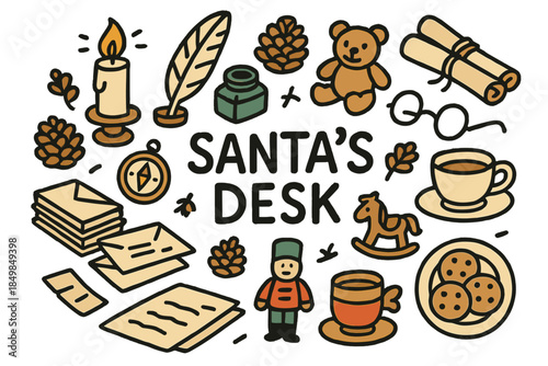 Santa's Desk Doodle.