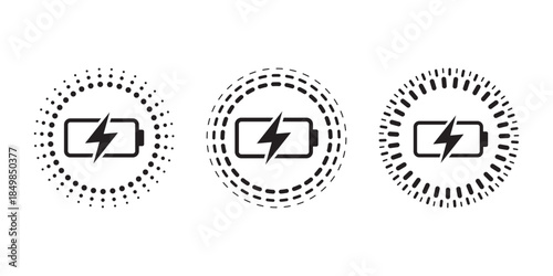 Battery charge icon in flat style. Accumulator recharge vector illustration on isolated background. Electrical power sign business concept.