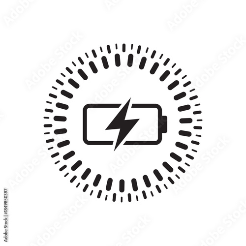 Battery charge icon in flat style. Accumulator recharge vector illustration on isolated background. Electrical power sign business concept.