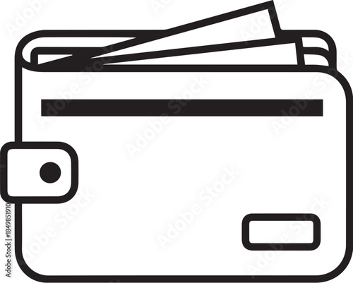 Simple line drawing of a wallet