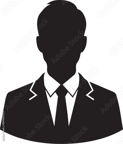 Silhouette of a man in a business suit