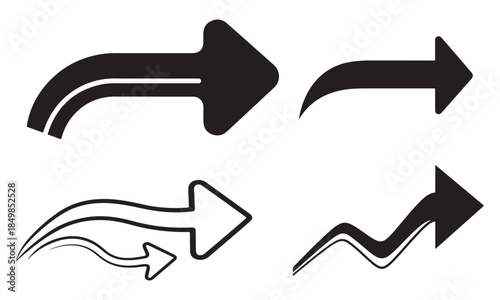 Collection of modern arrow icons for navigation and direction