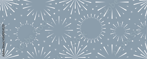 seamless firework background celebration banner vector illustration