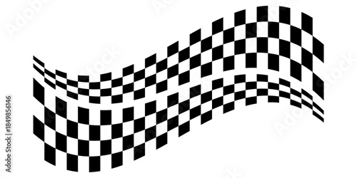 Racing flag grunge design of vector car race sport, auto rally and motocross.