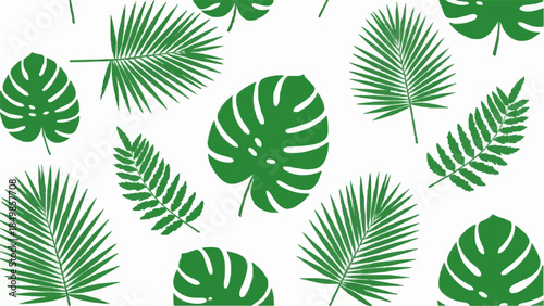 Green Tropical Leaf Pattern: Silhouette Designs for Enhancing the Beauty of Your Living Space