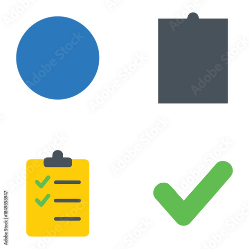 Checklist Icon Set Simple Flat Design