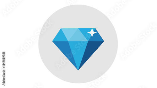 A blue diamond graphic illustration with a white star on a gray background Free Download A blue diamond graphic illustration with a white star on a gray background - GFXLoad