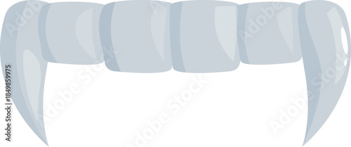 Plastic vampire fangs dentures for halloween costume party, creating spooky and scary look