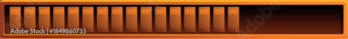 Horizontal orange progress bar filling up, indicating loading or task completion