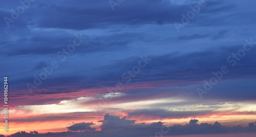 Atmospheric beauty, magnificent light and shade defining the peaceful, open sky