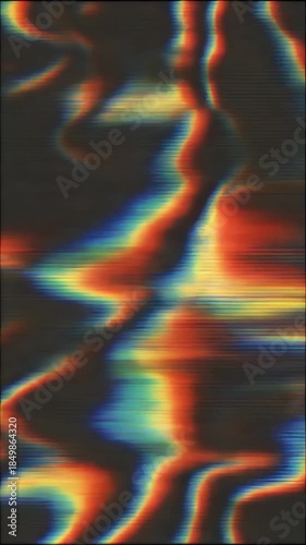 Soft analog signal distortion loop animation vintage glitch effect subtle waveform interference visual design seamless motion background