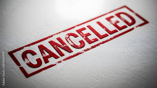 Close-up of Cancelled stamp on white background