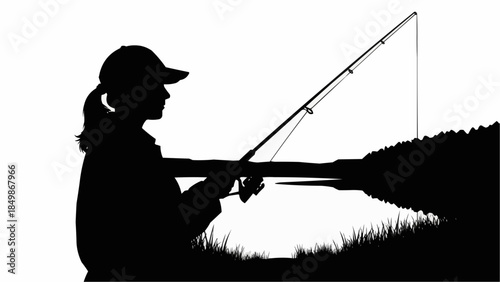 silhouette of a woman with a rifle