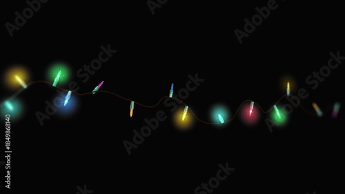 Flashing String Lights Glowing Garland Animation