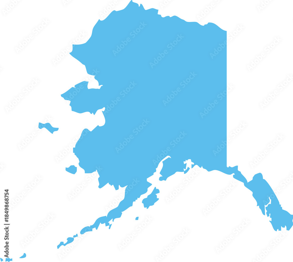 Obraz premium Alaska state map outline vector icon