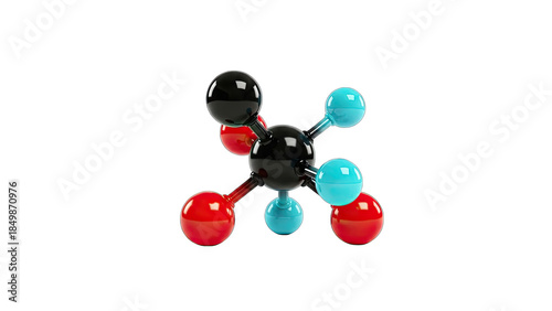 Molecular Model Isolated on White Background