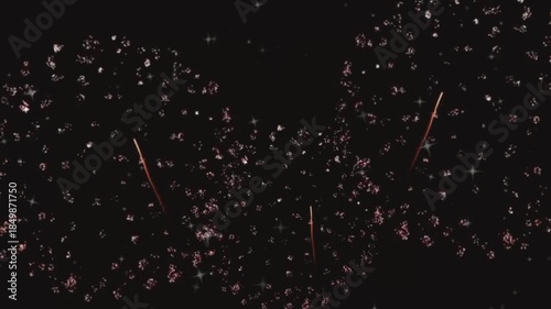 fireworks on dark background for new years