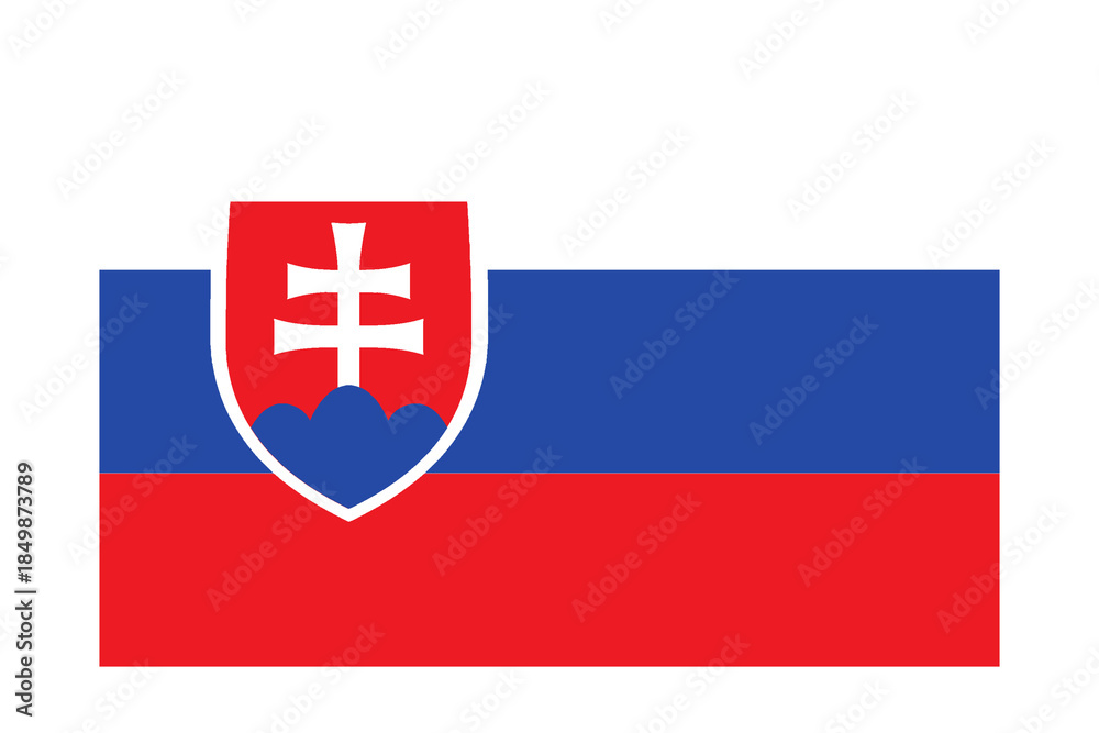 Fototapeta premium Slovakia flag in PNG format