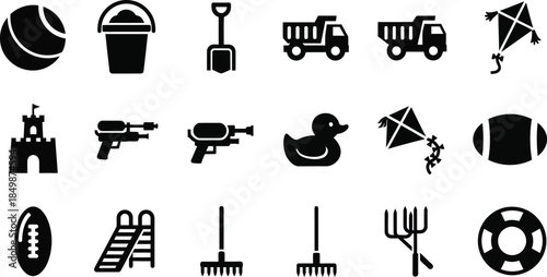 Collection of various icons and symbols