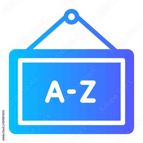 alphabet gradient icon