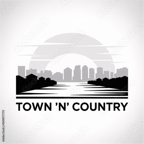 Town ’n’ Country Florida Skyline Silhouette — A Suburban Tampa Bay Community Vector Illustration