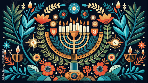 Celebrating hanukkah with vibrant traditions