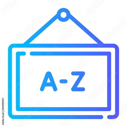 alphabet gradient icon