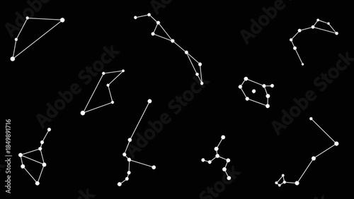 Constellation Patterns in the Night Sky.
