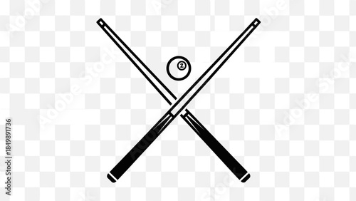 Crossed Baseball Bats with Ball Icon.