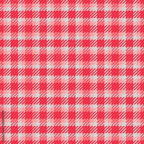 Kilt seamless plaid check, inspiration texture fabric vector. Rosa textile background pattern tartan in red and gainsboro colors.