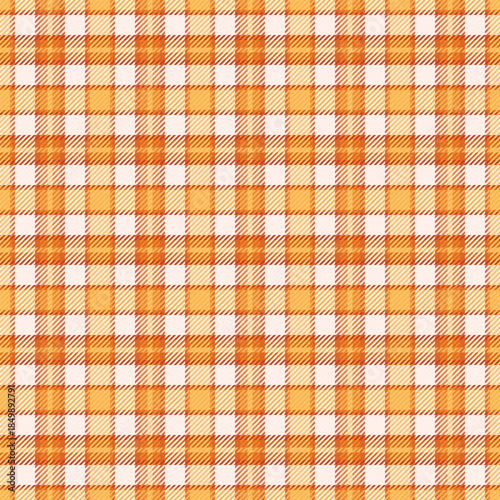 Clothing plaid texture check, customized fabric textile seamless. Choice pattern background vector tartan in orange and amber colors.
