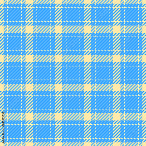 Handsome pattern fabric plaid, kind texture tartan vector. Thread background check textile seamless in cyan and light colors.