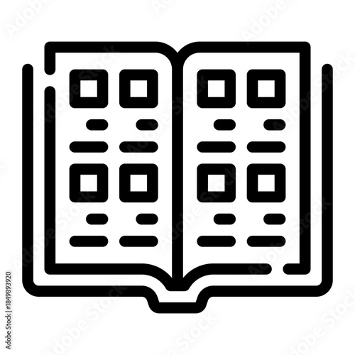yearbook line icon