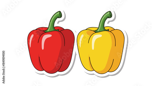 red and yellow peppers