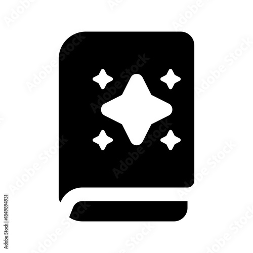 magic book glyph icon
