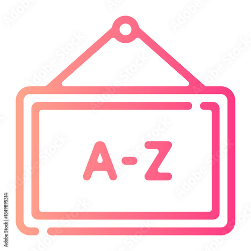 alphabet gradient icon