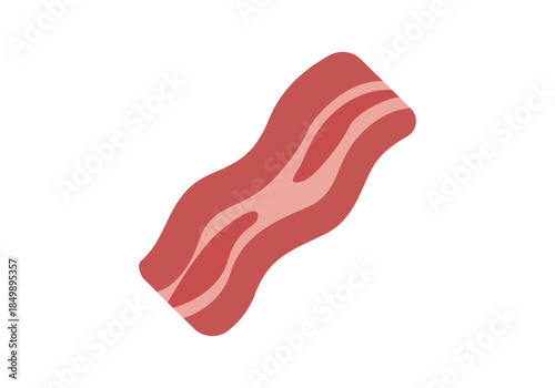 Tira de tocino frito crujiente para desayuno o panceta