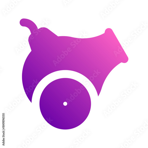 cannon glyph gradient icon