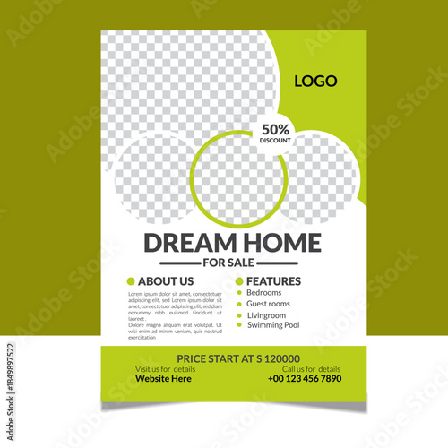 Modern real estate flyer design showcasing premium property features, location benefits, pricing highlights, and clear contact details to attract buyers and boost sales.