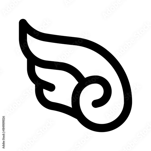 feather line icon