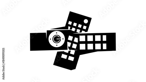 Film Strip with Camera Lens Icon.